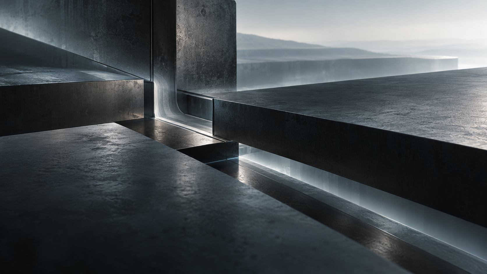 Concept artwork of graphite structures connected by a line of light