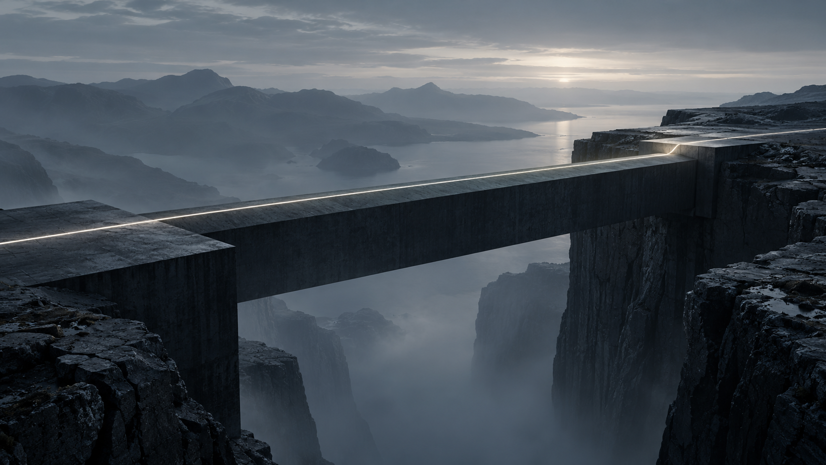 Concept artwork of a bridge carrying light across a gap